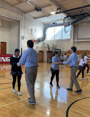 Students learn how to dance a variety of ways during their senior gym class.