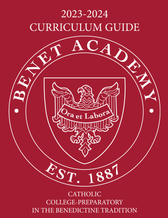 The+cover+to+Benet+Academys+new+curriculum+guide.+