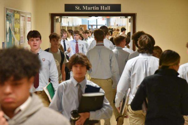 Benet Academy students participated in their first day of school in the 2024 - 25 school year. (Photo from 2023.)